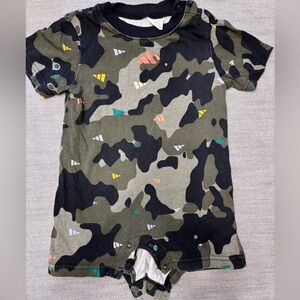 Adidas Green Camouflage Baby Tee